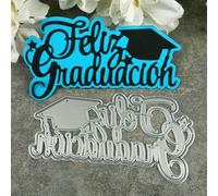 13.9x7.6cm Spanish Graduation Metal Cutting Dies Cut Stencils for Scrapbooking Embossing Paper Photo Album Decorative Card Making Template