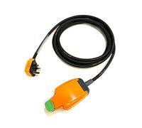 13 Amp 1-Gang IP54 Outdoor Weatherproof Mains Power Extension Lead - Masterplug/Permaplug Orange - 1.5mm² Heavy Duty H07RN-F Rubber Cable (1 Metre)