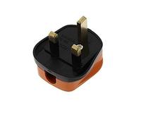 13 Amp Orange Heavy Duty Rubber Plug 3 Pin Plug | UK 13 A Fused Plug with Cord Grip