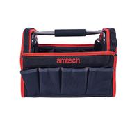 13"Amtech 19 Pocket Open Tote Tool Caddy Bag Carry Case With Heavy Duty Holdall