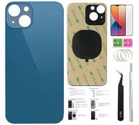 13 Back Glass Replacement for iPhone 13 Back Cover Glass (6.1 Inch) with Pre-Installed Tape +Installation Instruction + Repair Tools+ Screen Protector (Blue)