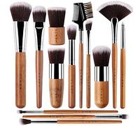 13 Bamboo Makeup Brushes Professional Set - Vegan & Cruelty Free - Foundation, Blending, Blush, Powder Kabuki Brushes.