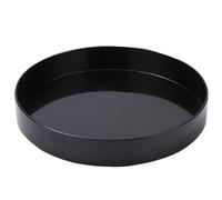 13" Black Japanese Ikebana Vase, Round Plastic Bonsai Tray with Flower Frog Decorative Floral Arrangement Base