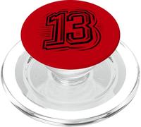 13 Black "Unlucky to Some" - Number 13 for Sports Teams PopSockets PopGrip for MagSafe