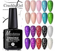 13 Colors Crack Gel Crack Marble Explosion Cracked Nail Polish Set UV Light Therapy Nail Polish Suitable for Girls DIY Creative Nail Shop(03)