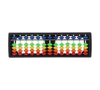 13 Column Portable Abacus Soroban Calculating Tool with Color Geometric Puzzles