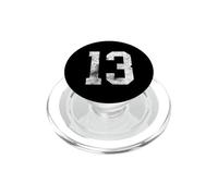 13 Cool Distressed Birthday Lucky Number Player 13th PopSockets PopGrip for MagSafe