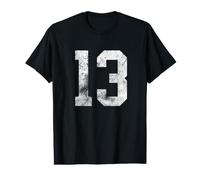 13 Cool Distressed Birthday Lucky Number Player 13th Value Graphic T-Shirt