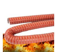13 Ft High Temperature Flexible Duct Hose for Brake Cooling | Silicone Dryer Vent Hose with Stainless Steel Clamps(152mm L13ft)