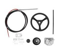 13 FT Outboard Rotary Steering System Kit Boat Control Cable Kit With 12.5 Inches Wheel Durable Marine Steering System Replacement for SS13710 Marine