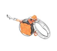 13 Ft Retractable Dog Leash, a Leash for Small Medium Dogs, Suitable for Dogs Weighing up to 44 lbs, One Handed Braking Device, Sturdy Nylon Strap to Avoid Entanglement (Orange)