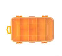 13 Grids Storage Box, Double-Side 8+5 Compartment Tool Case, Transparent PP Material for Screws Bolts Nails Organiser, DIY & Workshop Use(Orange)