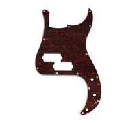 13-Hole Bass Pickguard, Compatible for SQ Affinity PJ Precision Bass(4ply Red Tortoise)