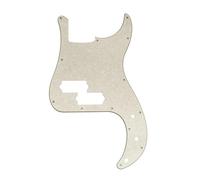 13-Hole Bass Pickguard, Compatible for SQ Affinity PJ Precision Bass(Aged White Pearl)
