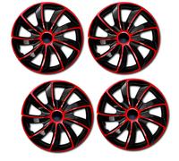 13'' Hubcaps Wheel Covers Trims 13 inch Set of 4 Red ABS Plastic Trim Durable UK