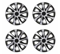13'' Hubcaps Wheel Covers Trims 13inch 4pcs Silver Solid ABS Plastic Steel Rings