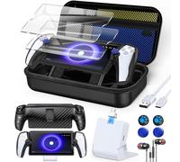 13 in 1 Accessories Set for Playstation Portal Remote Play, Carrying Case for PS Portal,TPU Cover with Kickstand,Portable Charging Dock,2 Screen Protector,4 Thumb Grip,Earbud Headphones for PS5 Portal