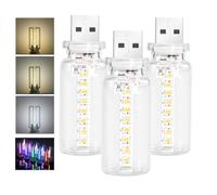 13 in 1 Car USB Night Light Touch Dimmable LED Filament Lamp,Plug-in Retro Interior Atmosphere Lamp, Portable Mini Glass Bottle Bulb Lights for Vehicle Bedroom Hallway Camping Holiday Decoration