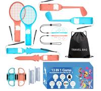 13-in-1 Compatible with Nintendo Switch 2 Sports Accessories Compatible with Switch 2 Game Tennis Racket Golf Sword Handles Wrist Leg Strap 2025 Sports Game Accessories for Family/Friend Party Game