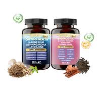 13-in-1 Cortisol & Myo-Inositol Supplement Bundle, Soothe & Smooth Bundle | Myo-Inositol Complex w/Magnesium Glycinate, Ashwagandha, L-Theanine & Herbal Blend Multivitamin Combo | 150 Capsules