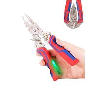 13 in 1 Foldable Wire Stripper with Voltage Tester - Electrical Pliers for Cutting, Crimping and Pulling Pliers, Multi-Function Wire Stripping Tool Twister Electrician Repair Tool