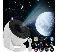 13 in 1 Galaxy Projector, Star Projector with 13 Film Discs Silent Compact Planetarium Night Light Projector, Adjustable Focus/Moon/Celestial Projector Lampe for Kids Bedroom Party Decor