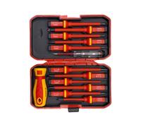13 in 1 Insulated Screwdriver Set with 1000V Voltages Resistance Professional Fatigue Proof Grip All Purpose Insulated Screwdriver Set with Storage Pouches