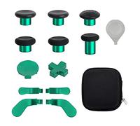 13 in 1 Metal Thumbsticks for Xbox One Elite Series 2 Controller, Elite Series 2 Core Controller Accessories Replacement Parts, Metal Mod 6 Swap Joysticks, 4 Paddles, 2 D-Pads, 1 Tool(Green)