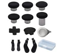 13 in 1 Metal Thumbsticks for Xbox One Elite Series 2, Thumbsticks Paddles Replacement for Xbox Elite Series 2 Joystick Paddles D-Pads Repair Kit 6 Thumbsticks, 4 Paddles, 2 D-Pads, 1 Tool(Black)