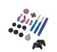 13 in 1 Metal Thumbsticks One Elite Series 2, Metal Mod 6 Swap Joysticks, 4 Paddles, 2 D Pads, with Mounting Tool, Gradient Color Replacement Joystick Parts