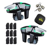 13 in 1 Mobile Phone Gaming Triggers Combo Kits for iPhones/Android Phones, Mobile Phone Game Controller for PUBG/Call of Duty/Knives Out (Metal)