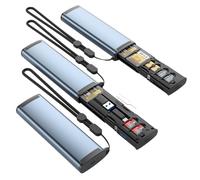 13-in-1 Multi-Function Card Reader, USB-C Hub with SD/TF Card Slots, SIM Storage, Lightning Adapter, Aluminum Alloy