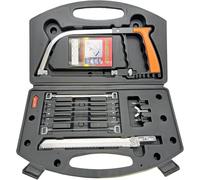 13 in 1 Multifunctional Hacksaw Tool for Metal/Wood/Plastic Cutting | Interchangeable Blades & Storage Box | Compact Design for DIY Projects & Precision Cutting (Orange) (Black and Metallic)