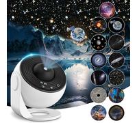 Planetarium Star Projector, Mexllex Realistic Galaxy Light Projector with 12 Planet Discs, Starry Sky Night Light Projector Lamp, Moon Night Light for Kids Adults Ceiling Bedroom Living Room