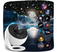 13 in 1 Planetarium Star Projector, Mexllex Realistic Galaxy Light Projector with 12 Planet Discs, Starry Sky Night Light Projector Lamp, Moon Night