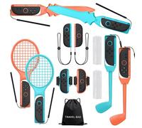 13 in 1 Sports Accessories Bundle Compatible with Nintendo Switch 2, Family Accessories Kit for Switch 2 Sports Games, Switch 2 Sports Accessories with Carry Bag