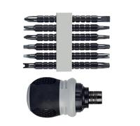 13 in 1 Strong Screwdriver Set Flat Shaped Head Multifunctional Maintenance Ratcheting Space Saving Hand Tool