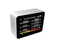 13 in 1 Tuya Intelligent Air Quality Monitor Indoor, Portable Co2 Detector, Support Remote App Control Alarm Function With WiFi Air Quality Tester For Home Office (White)