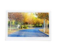 13 In High-Definition Digital Photo Frame With Touch Buttons, Electronic Photo Frame, 1280800 Image High Resolution, Breakpoint Memory Playback Function (White)
