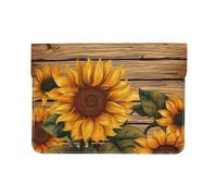13 in Laptop Case Laptop Sleeve Shockproof Computer Sleeve Bag Paint Wooden Board Sunflower Computer Case Carrying Cover