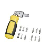 13 in Ratchet Screwdriver Set, 180 Degree Foldable T Type with Cr-V Bits, for Electronics Maintenance and Repair Tasks
