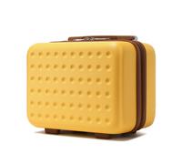 (13 Inch) 13/20/24/28Inch ABS Hard Shell Suitcase Set Travel 4 Wheels Cabin Hand Luggage - Yellow