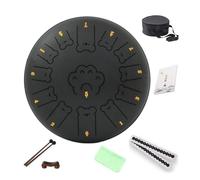 13 Inch 13 Tone Rain Drum the Sound Quality is Stable and Suitable for Music Enlightenment Steel Tongue Drum Small and Easy to Carry Chakra Drum(Black)