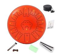 13 Inch 13 Tone Rain Drum the Sound Quality is Stable and Suitable for Music Enlightenment Steel Tongue Drum Small and Easy to Carry Chakra Drum(Orange)