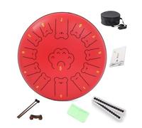 13 Inch 13 Tone Rain Drum the Sound Quality is Stable and Suitable for Music Enlightenment Steel Tongue Drum Small and Easy to Carry Chakra Drum(Red)