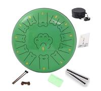 13 Inch 13 Tone Rain Drum the Sound Quality is Stable and Suitable for Music Enlightenment Steel Tongue Drum Small and Easy to Carry Chakra Drum(Green C)