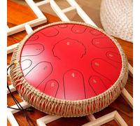 13 Inch 15 Notes Tongue Drum, D Key & Rust-Proof Hand Drum Percussion, Tone Hand Pan Percussion Musical Instrument with Drumsticks and 4 Finger Cots, for Meditation, Entertainment, Mind Healing