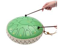 13 Inch 15 Tone Steel Tongue Drum Percussion Rain Drum Suitable as Birthday Gift, Holiday Gift Chakra Drum(A)