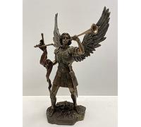 13 Inch Archangel - Saint Gabriel with Horn Cold Cast Bronze Figurine