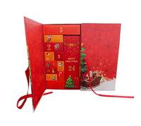 - 13 Inch Countdown | Copper Cardboard - Festive Gift Box with 24 Days of Surprises Ideal for Adults and Christmas Decorations at Home